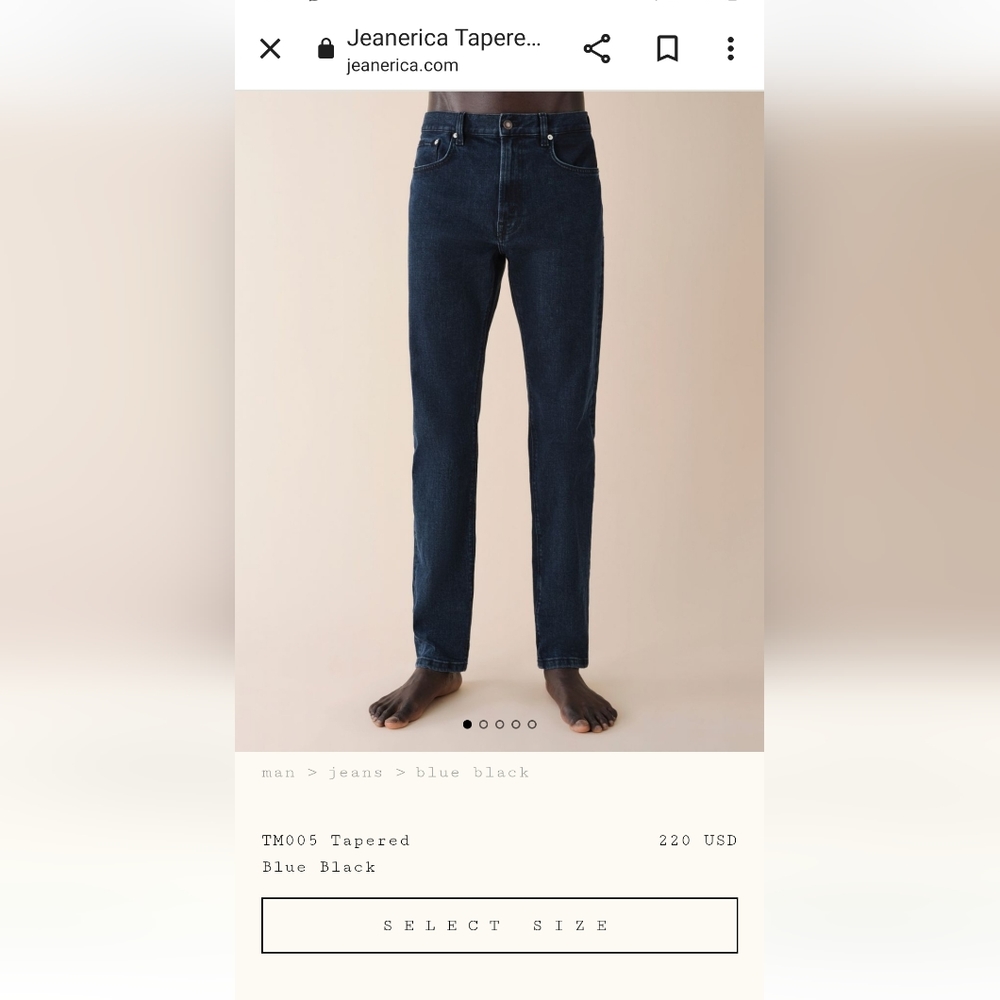 Jeanerica Men's Jeans 32/32 Tapered